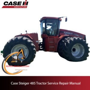 Service repair manual for Case Steiger 485 tractor, highlighting maintenance tips and repair illustrations
