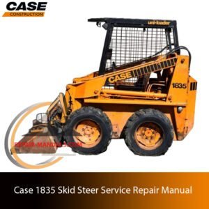 The service repair manual for Case 1835 Skid Steer, showcasing essential repair guidelines and repair procedures with technical specifications