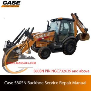 Service repair manual for Case 580SN Backhoe, including diagrams and step-by-step repair instructions and maintenance details