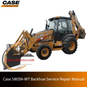 Service repair manual for Case 580N WT Backhoe Loader, including diagrams and step-by-step repair instructions and maintenance details