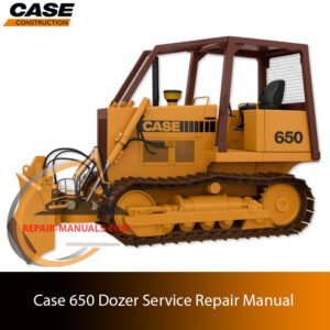 Service repair manual for Case 650 Dozer, showcasing essential repair guidelines and diagrams for effective maintenance
