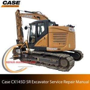 Service repair manual for case cx145d sr excavator, including diagrams and step-by-step repair instructions and maintenance details