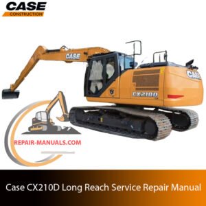 Service repair manual for case cx210d long reach, showcasing diagrams and guidelines for effective machine maintenance and repairs