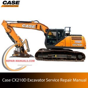 Service repair manual for Case CX210D Excavator, showcasing diagrams and guidelines for effective machine maintenance and repairs