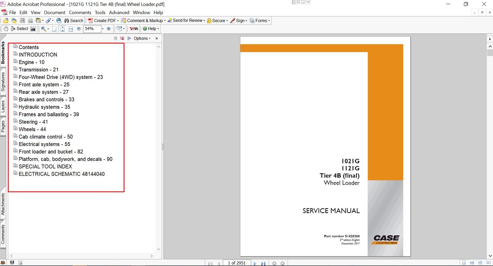 Service repair manual for Case Case 1021G Wheel Loader, including maintenance tips and technical specifications with highlighting repair procedures