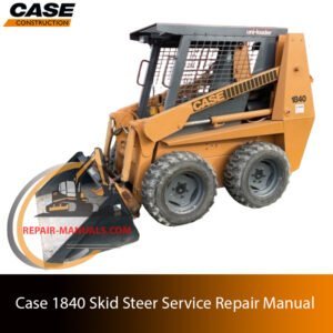 Service repair manual for Case 1840 Skid Steer, showcasing diagrams and guidelines for effective machine maintenance and repairs