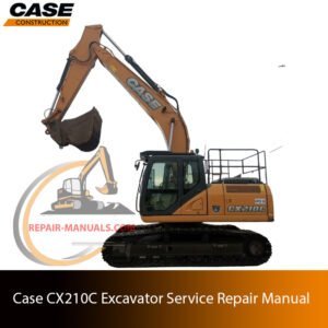 Service repair manual for Case CX210C Excavator, showcasing diagrams and guidelines for effective machine maintenance and repairs