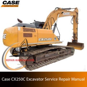 Service repair manual for case cx250c excavator, showcasing diagrams and guidelines for effective machine maintenance and repairs