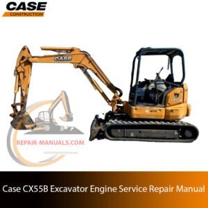 Service repair manual cover for Case CX31B Excavator, featuring technical illustrations, detailed repair and maintenance instructions