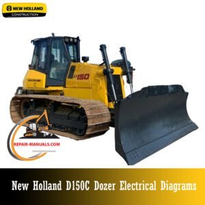 Electrical diagrams for the New Holland D150C dozer, detailing wiring and component connections