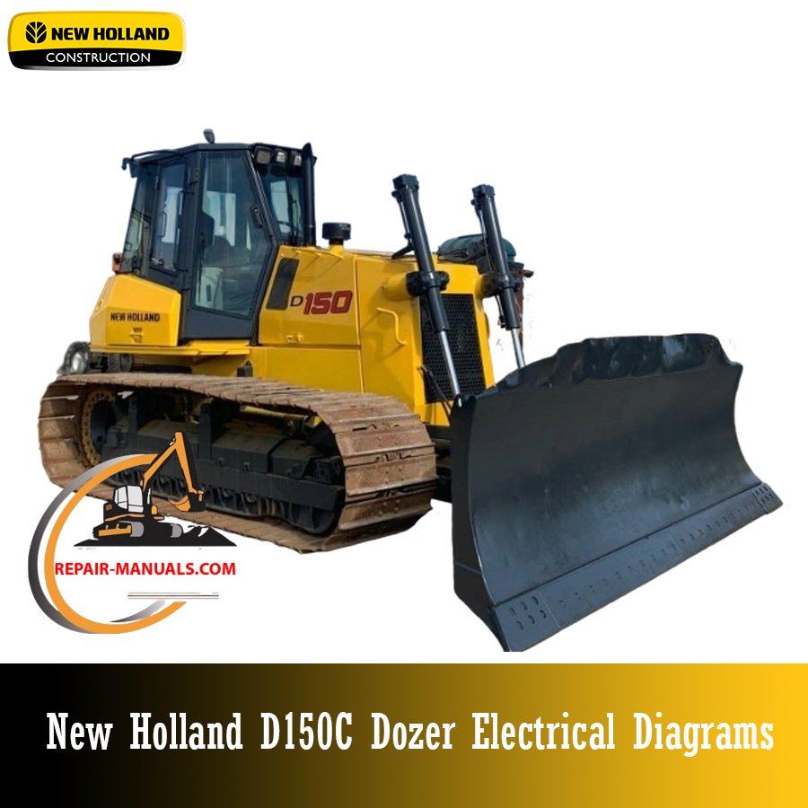 Electrical diagrams for the New Holland D150C dozer, detailing wiring and component connections