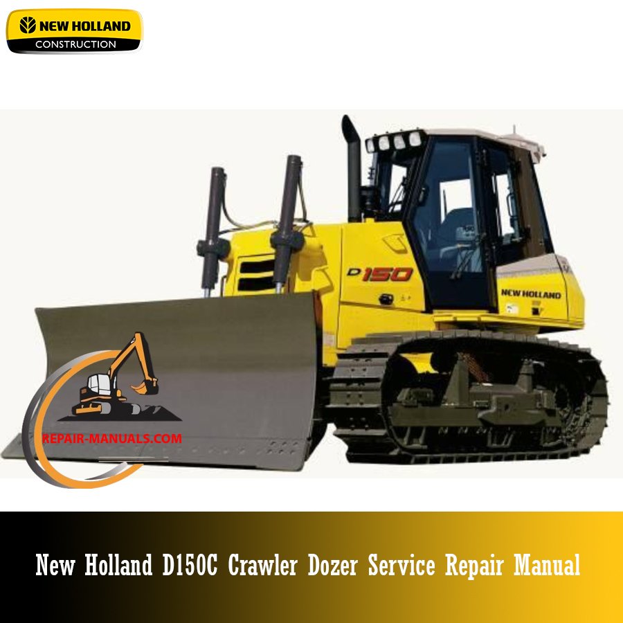 Service Repair Manual for New Holland D150C Dozer, showcasing diagrams and maintenance instructions
