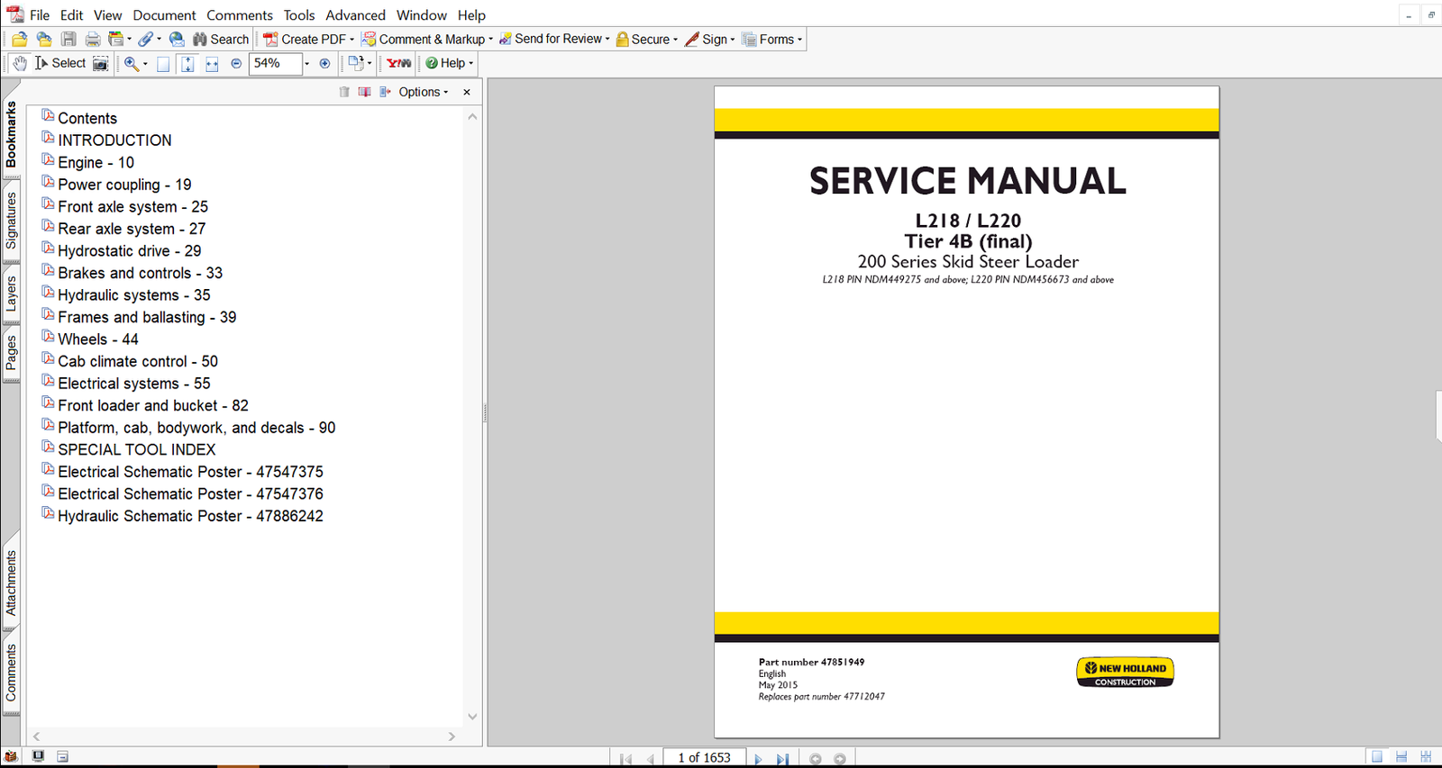 Service repair manual for New Holland L220 Skid Steer, including maintenance tips and technical specifications with highlighting repair procedures