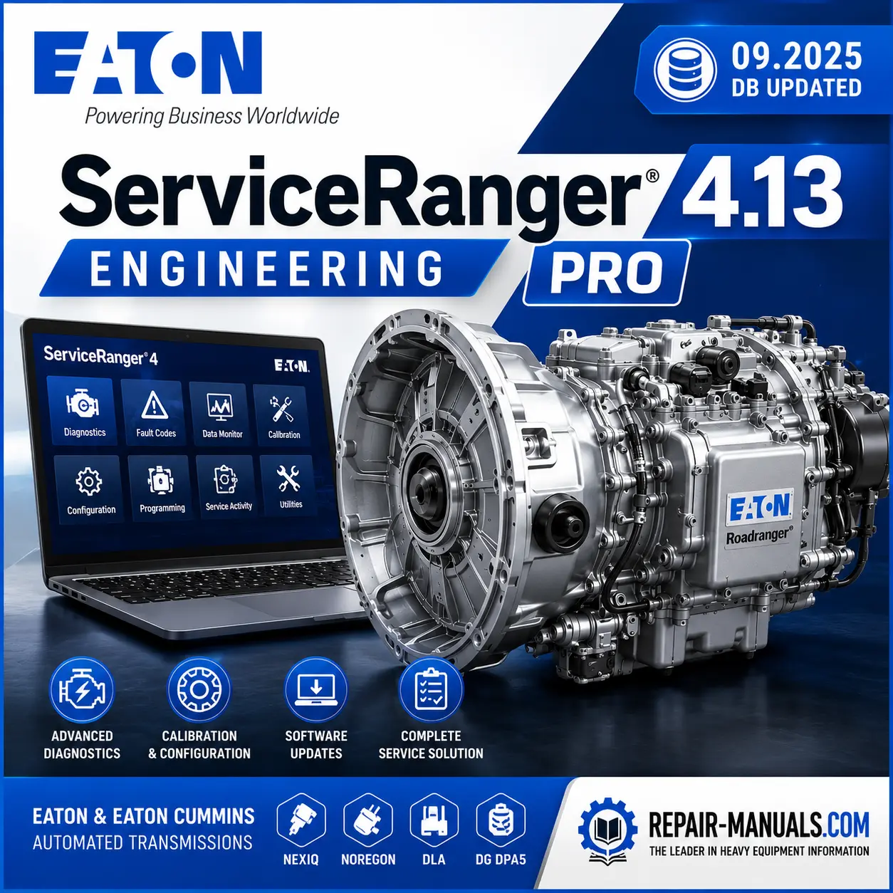 Eaton ServiceRanger Engineering 4.13 PRO Diagnostic Software 09.2025 Database Update