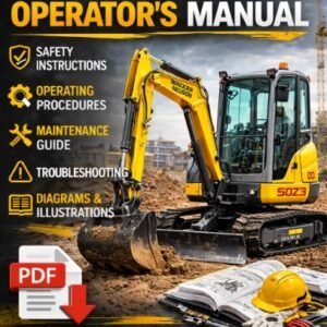 Wacker Neuson 50z3 Excavator Operator's Manual cover featuring the model name and technical illustrations