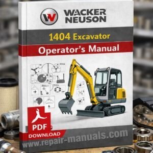 Wacker Neuson 1404 Excavator Operator's Manual, highlighting key operational procedures and safety information for users