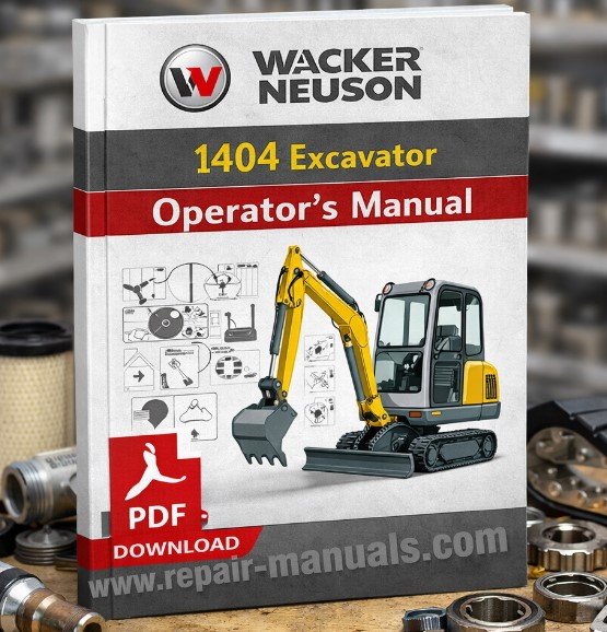 Wacker Neuson 1404 Excavator Operator's Manual, highlighting key operational procedures and safety information for users