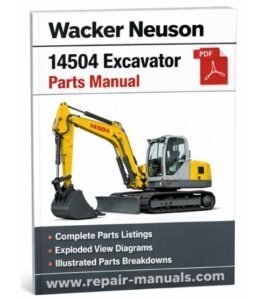 Wacker Neuson 14504 Excavator Parts Manual