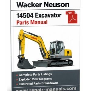Parts manual for Wacker Neuson 14504 Excavator, showcasing diagrams and specifications for efficient servicing