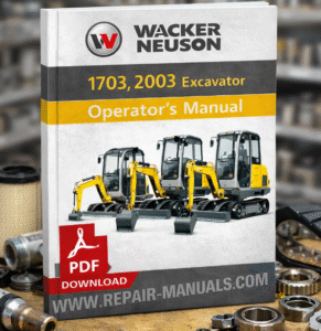 Wacker Neuson 1703, 2003 Excavator Operator's Manual