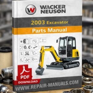 Wacker Neuson 2003 Excavator Parts Manual, displaying comprehensive parts diagrams and maintenance guidelines for users