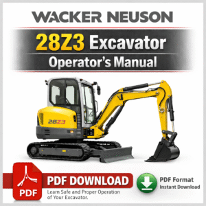 Wacker Neuson 28z3 Excavator Operator's Manual