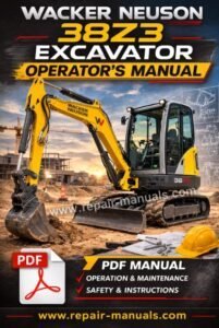 Wacker Neuson 38z3 Excavator Operator's Manual