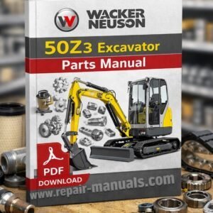 Wacker Neuson 50z3 Excavator Parts Manual, illustrating parts and maintenance guidelines for optimal machine performance