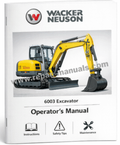 Wacker Neuson 6003 Excavator Operator's Manual