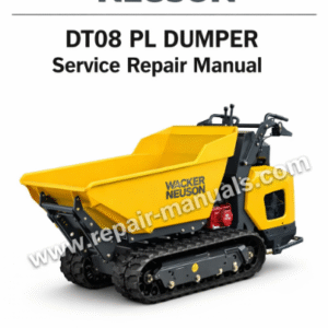 Service Repair Manual for Wacker Neuson DT08 PL Dumper, showcasing detailed diagrams and maintenance instructions