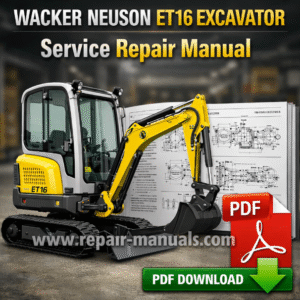 Service Repair Manual for Wacker Neuson ET16 Excavator, showcasing detailed diagrams and maintenance instructions