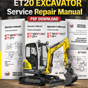 Service Repair Manual for Wacker Neuson ET20 Excavator, showcasing detailed diagrams and maintenance instructions