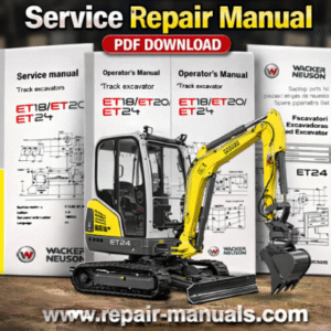Service Repair Manual for Wacker Neuson ET24 Excavator, showcasing detailed diagrams and maintenance instructions