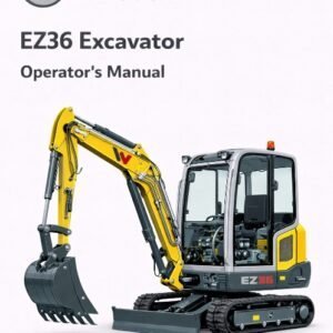 Wacker Neuson EZ36 Excavator Operator's Manual, showcasing the excavator image and the manual title on the front cover