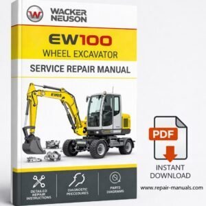 Service Repair Manual for Wacker Neuson EW100 Wheel Excavator, showcasing detailed diagrams and maintenance instructions