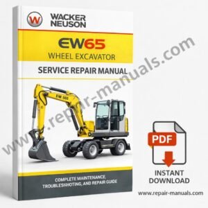 Wacker Neuson EW65 Wheel Excavator Operator's Manual, showcasing essential operational details and safety guidelines for users