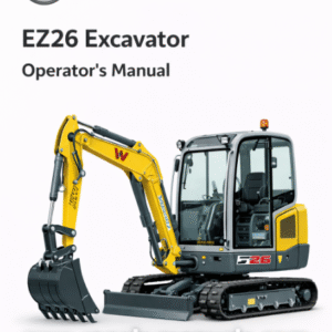 Cover of the Wacker Neuson EZ26 Excavator Operator's Manual, displaying the excavator and the model title prominently