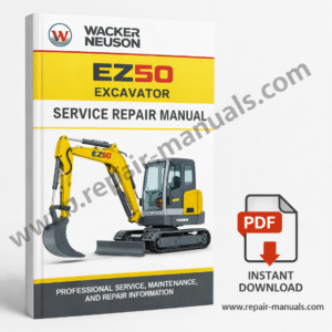 Service Repair Manual for Wacker Neuson EZ50 Excavator, showcasing detailed diagrams and maintenance instructions