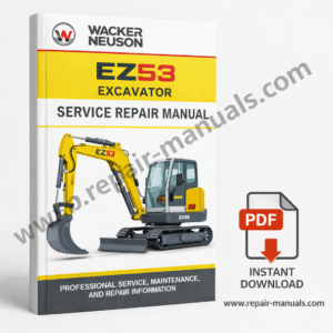 Service Repair Manual for Wacker Neuson EZ53 Excavator, showcasing detailed diagrams and maintenance instructions