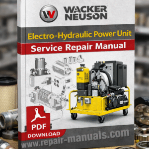 Service repair manual for Wacker Neuson Electro-hydraulic power unit, showcasing diagrams and maintenance instructions