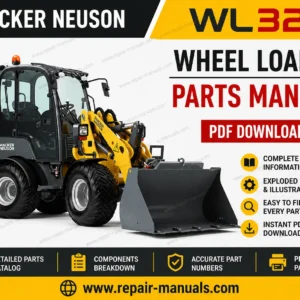 Wacker Neuson WL32 Wheel Loader Parts Manual, showcasing detailed illustrations and specifications for loader components