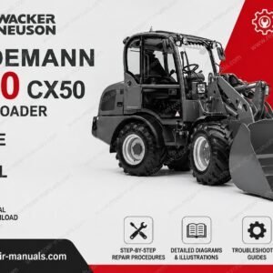 Wacker Neuson Weidemann 2070 CX50 Wheel Loader service repair manual, displaying the title and model information clearly