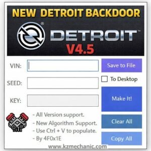 NEW Detroit Backdoor V4.5 Diagnostic Engineering Software