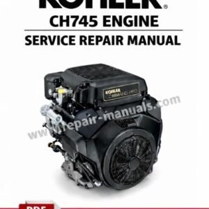 Kohler CH745 Engine Service Repair Manual cover featuring technical illustrations and detailed service instructions