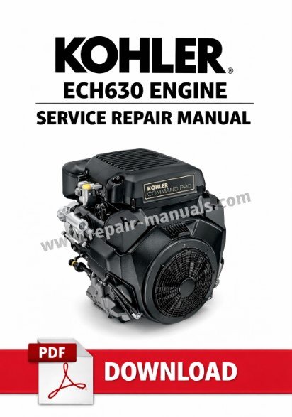 Cover of the Kohler ECH630 Engine Service Repair Manual, showcasing essential repair and maintenance guidelines