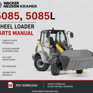Comprehensive parts manual for Wacker Neuson Kramer 5085 and 5085L wheel loaders, including diagrams and specifications