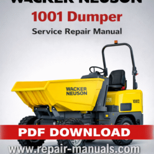 Service Repair Manual for Wacker Neuson 1001 Dumper, showcasing detailed diagrams and maintenance instructions