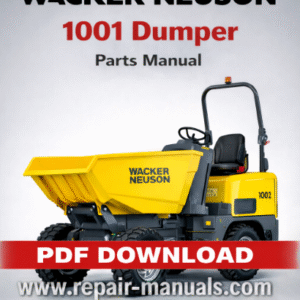 Wacker Neuson 1001 Dumper Parts Manual, displaying parts illustrations and maintenance guidelines for efficient repairs