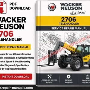 Service Repair Manual for Wacker Neuson 2706 Telehandler, showcasing detailed diagrams and maintenance instructions