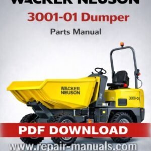 Wacker Neuson 3001-01 Dumper Parts Manual, illustrating parts layout and maintenance guidelines for efficient repairs